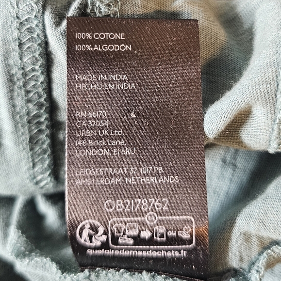 Pilcro Anthropologie Cotton Seamed Top, Turquoise, XXS/XS - Picture 9 of 10